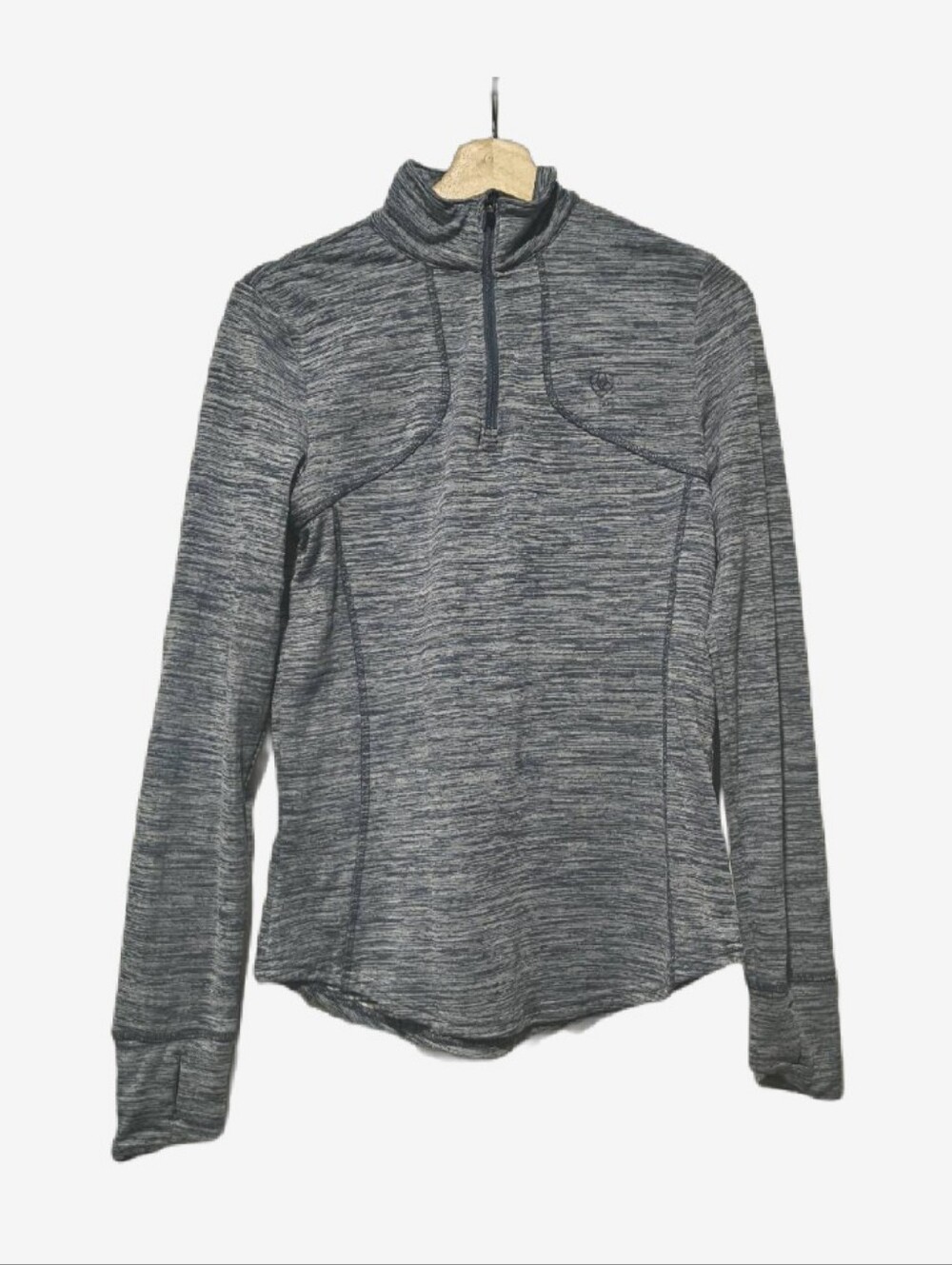 AriatTEK Womens Heather Blue 1/4 Zip Performance Top - Size Medium